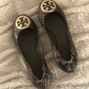 Tory Burch snakeskin ballet flats
